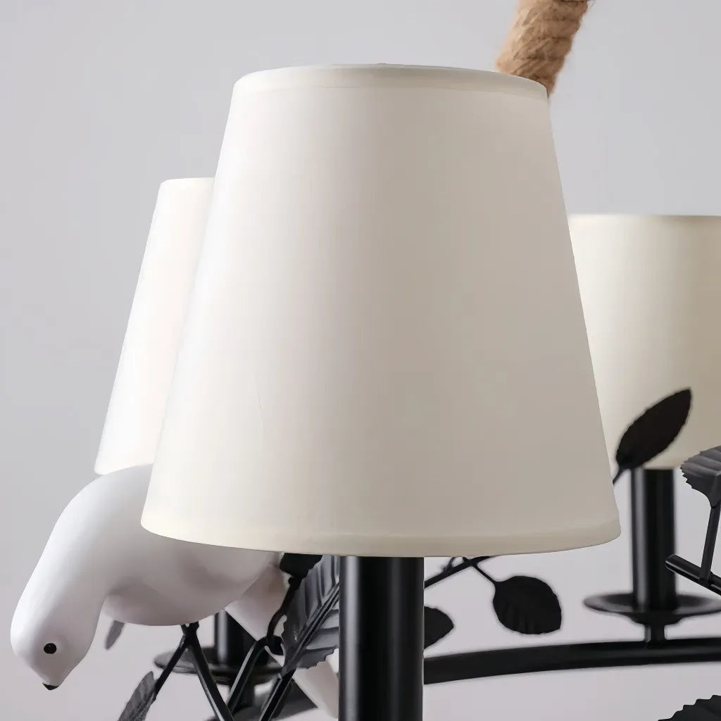 Lampadario rustico in ferro battuto nero circolare dimmerabile per soggiorno