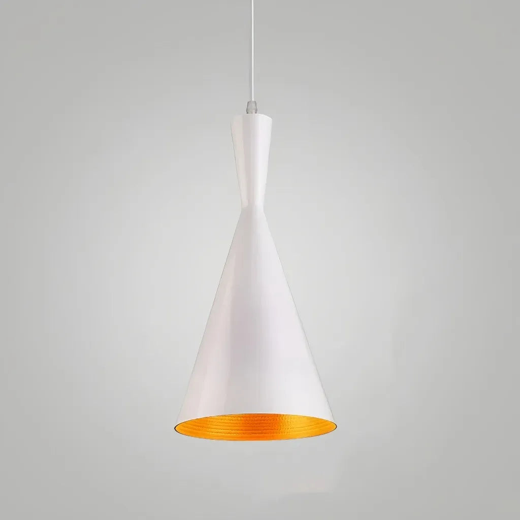 Lampada a sospensione moderna a cono per bancone cucina in metallo dimmerabile