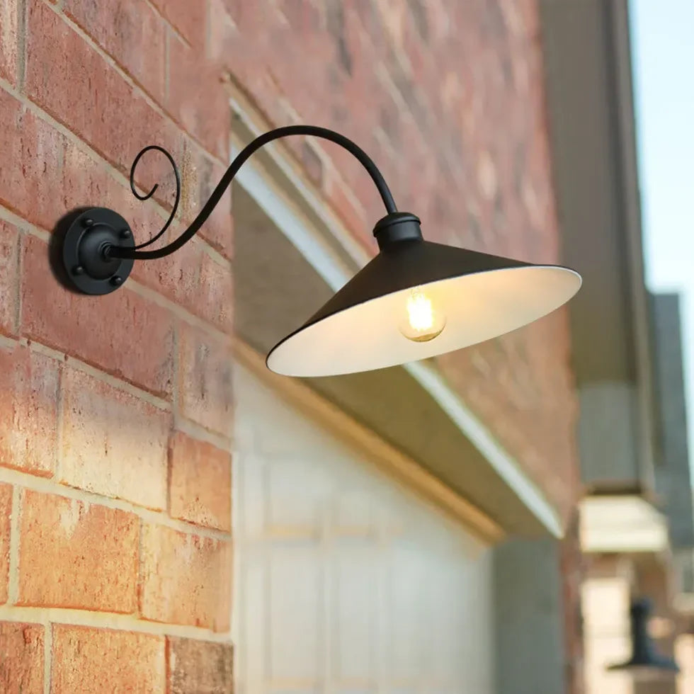 Luci Applique Da Esterno Design Industriale Nero