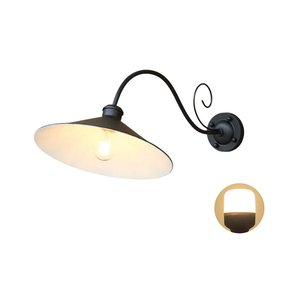 Luci Applique Da Esterno Design Industriale Nero