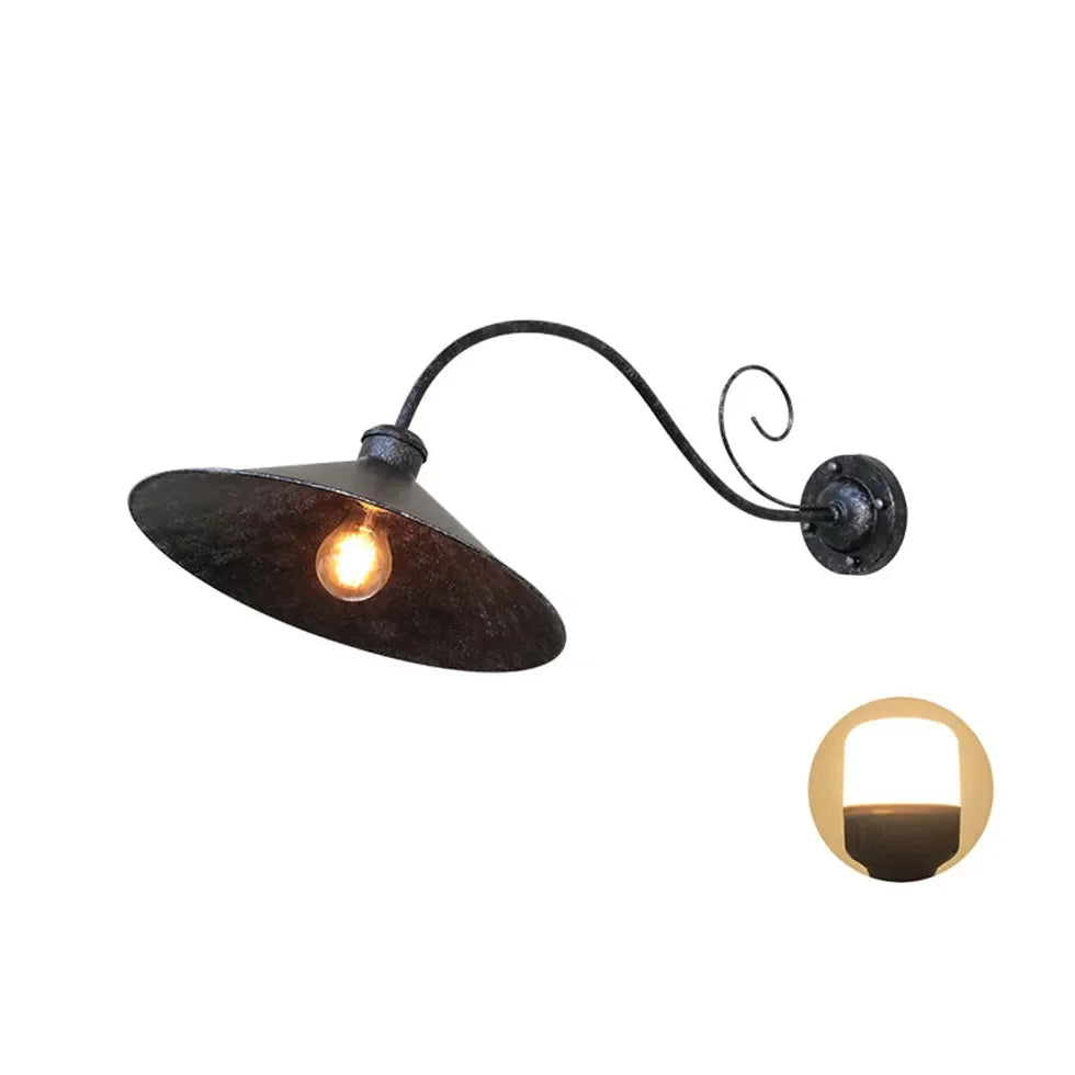 Luci Applique Da Esterno Design Industriale Nero