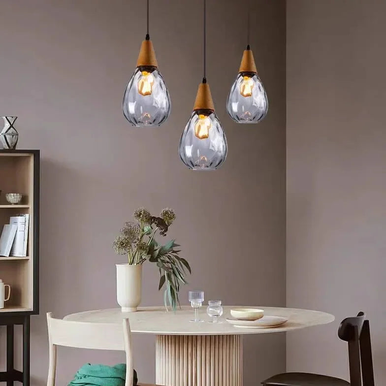 Lampadario a sospensione in vetro soffiato in stile vintage per sala pranzo