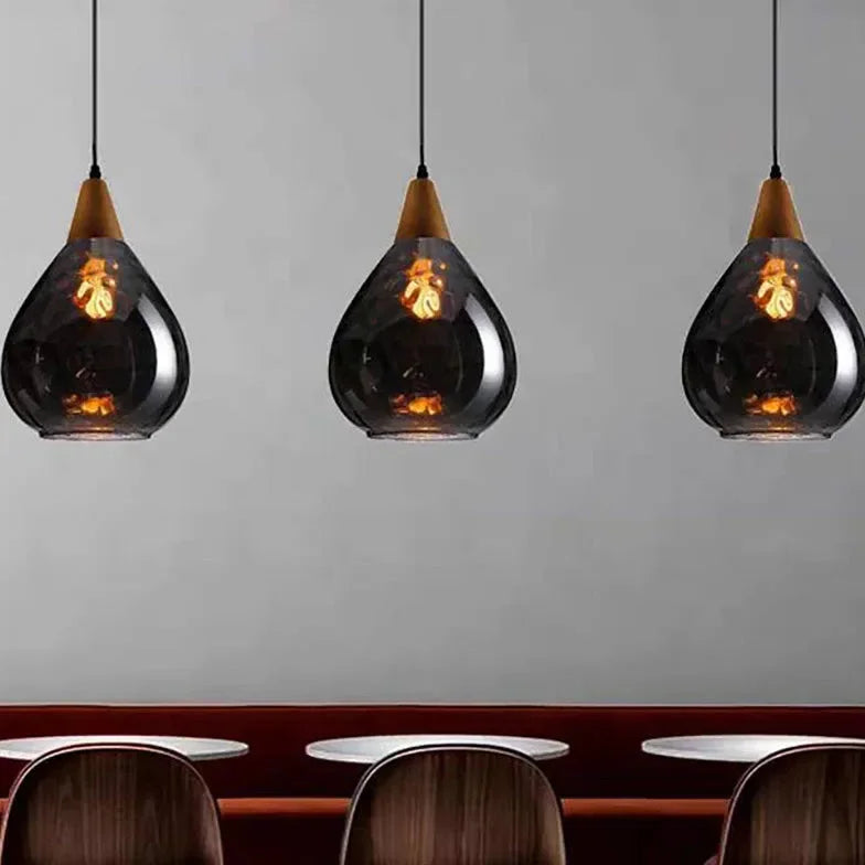 Lampadario a sospensione in vetro soffiato in stile vintage per sala pranzo