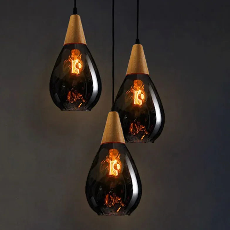 Lampadario a sospensione in vetro soffiato in stile vintage per sala pranzo