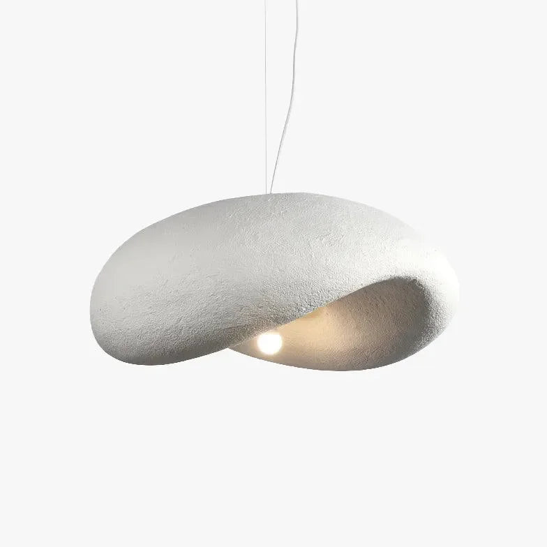 Lampadario a sospensione per soggiorno in stile wabi-sabi a forma di fungo bianco