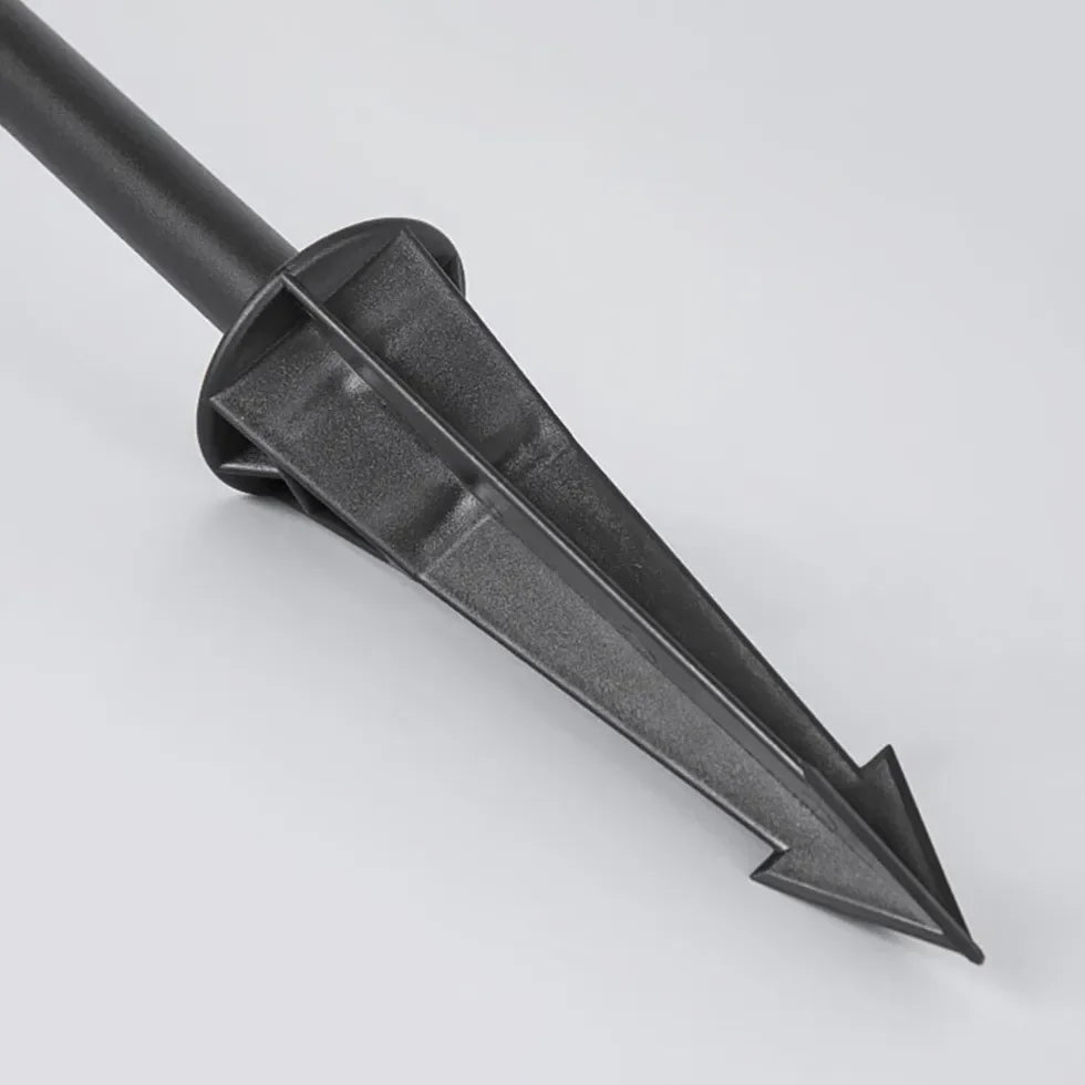 Lampione per esterno LED design moderno in metallo nero a forma di fungo