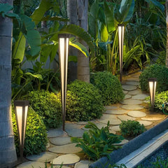 Lampione da esterno giardino moderno LED solare a forma conica
