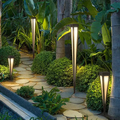 Lampione da esterno giardino moderno LED solare a forma conica