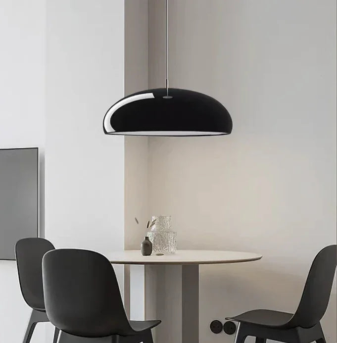 Lampadario a sospensione a cupola moderno in metallo per sala da pranzo