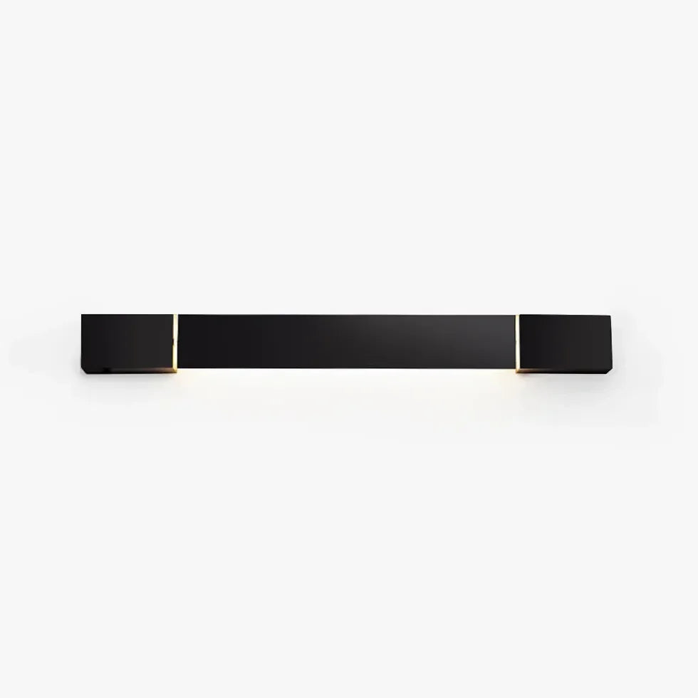 Applique orientabile da parete lineare LED con rotazione fino a 350° in metallo nero