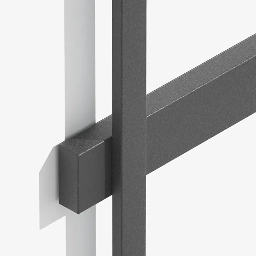 Applique moderna da esterno lineare minimal LED calda in metallo nero
