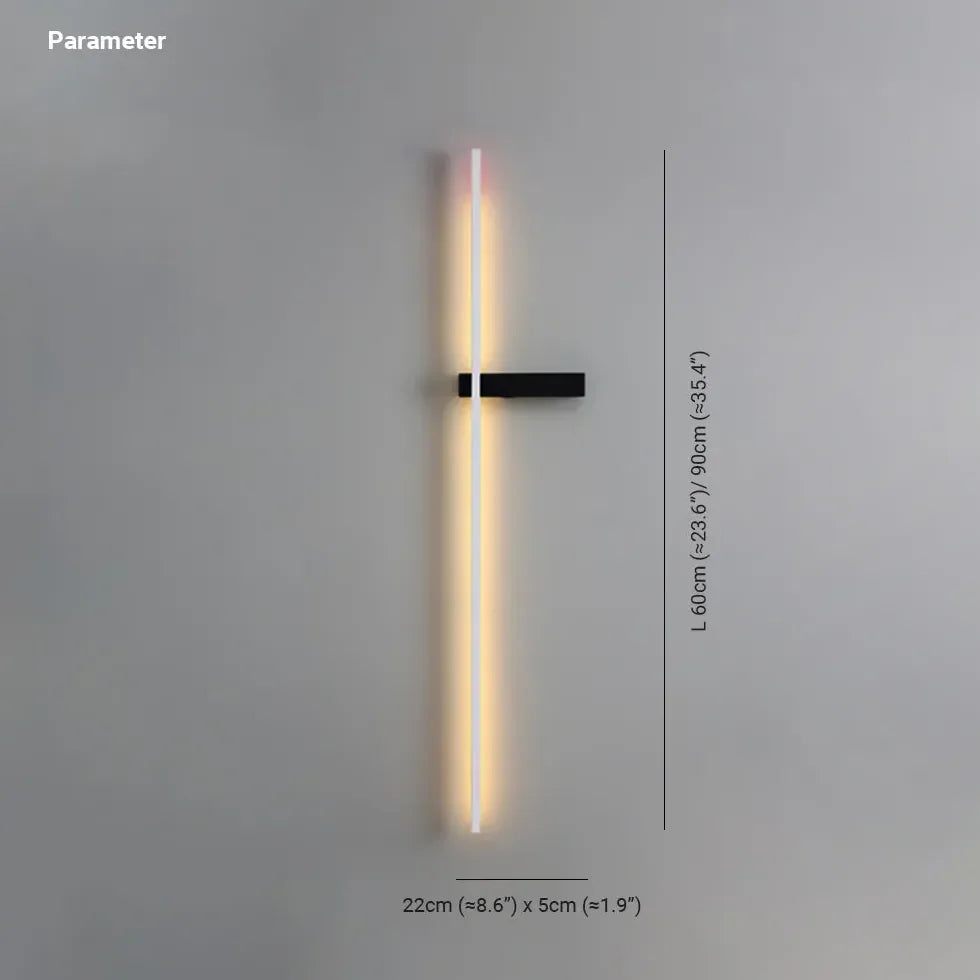Applique da parete lineare LED in metallo dal design moderno