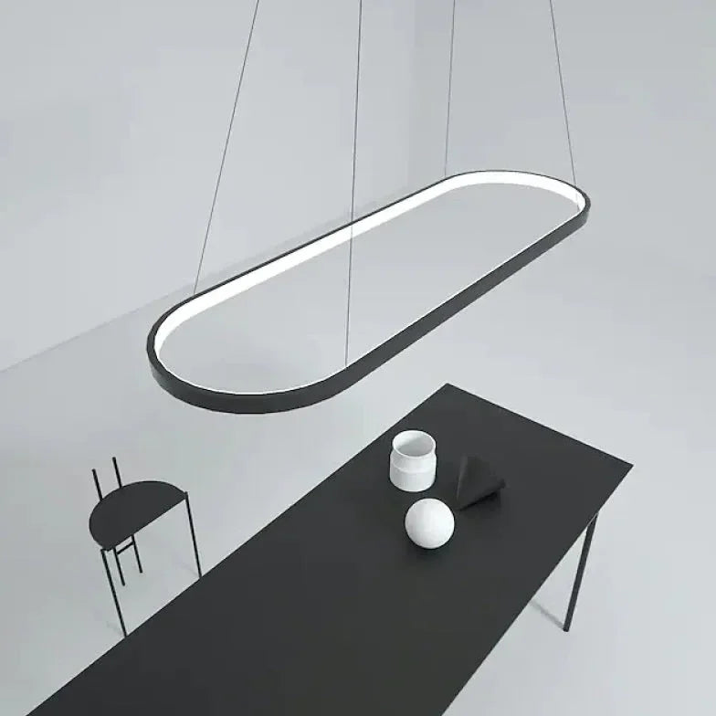 Lampadario Moderno Ovale LED Dimmerabile per Sala Pranzo