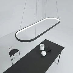 Lampadario Moderno Ovale LED Dimmerabile per Sala Pranzo