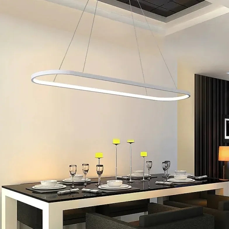 Lampadario Moderno Ovale LED Dimmerabile per Sala Pranzo