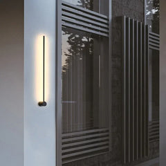 Applique da esterno design minimal lineare orientabile in LED metallo nero