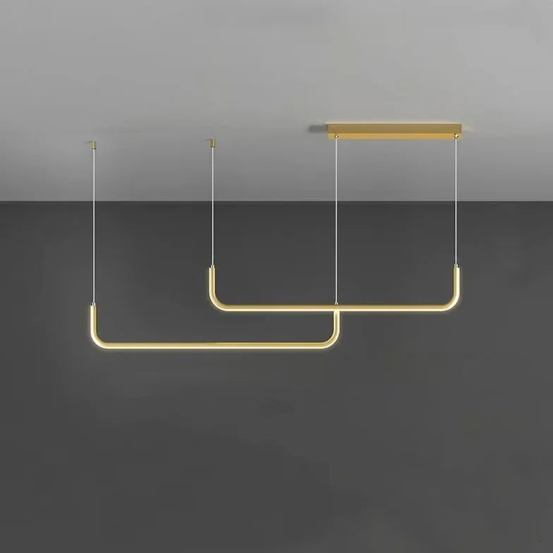 Lampadario lineare a LED design moderno dimmerabile per sala pranzo