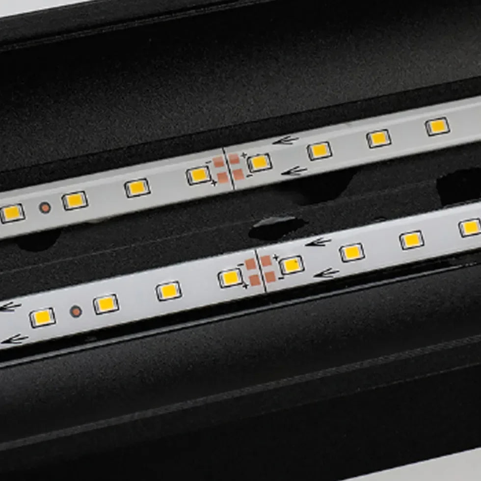 Applique esterno sopra porta lunga LED moderno nero