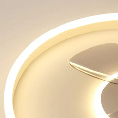 Plafoniera da soffitto con ventilatore LED silenzioso design minimal rotonda per camera da letto