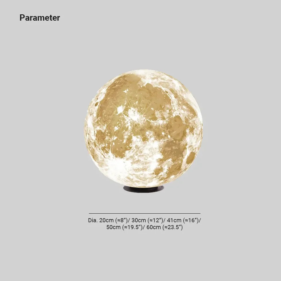 Luce ornamentale da esterno LED solare a forma di luna stile moderno per giardino