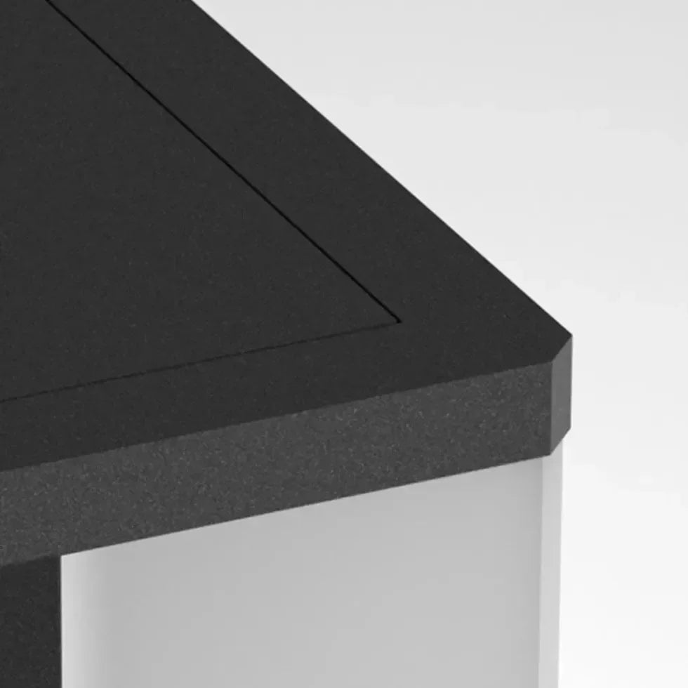Lampada da pilastro LED solare moderna in metallo nero a cubo
