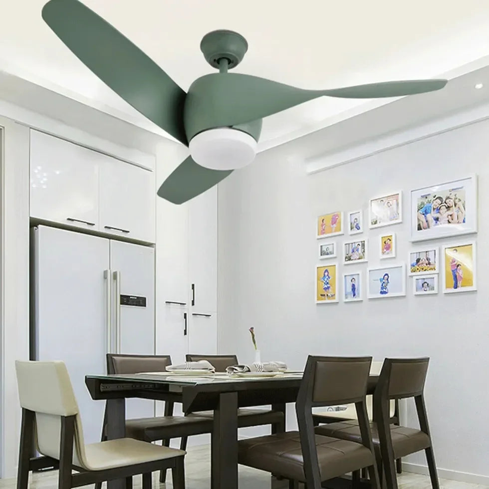 Ventilatore da soffitto silenzioso con telecomando LED dimmerabile per soggiorno