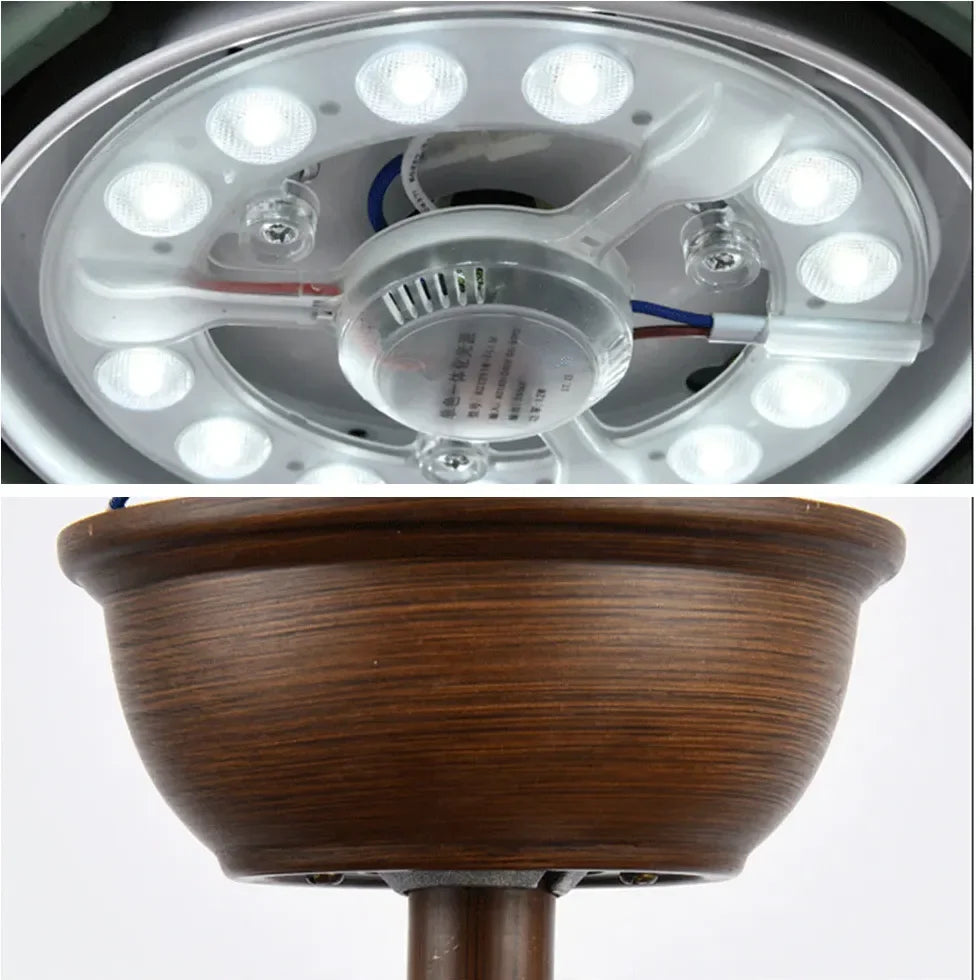 Ventilatore da soffitto silenzioso con telecomando LED dimmerabile per soggiorno