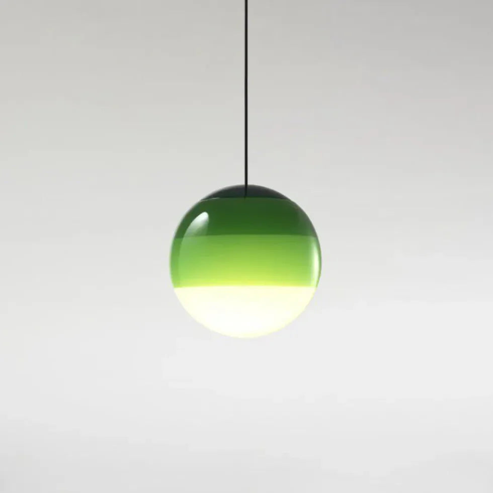Lampadario a sospensione in vetro colorato a sfera con LED in stile nordico per sala pranzo