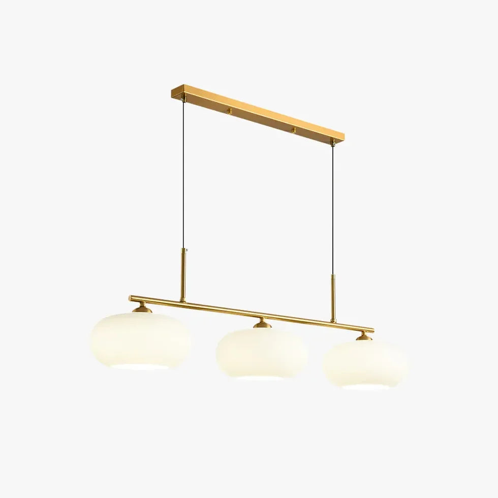 Lampadario Led per Cucina Bianco Vetro Elegante