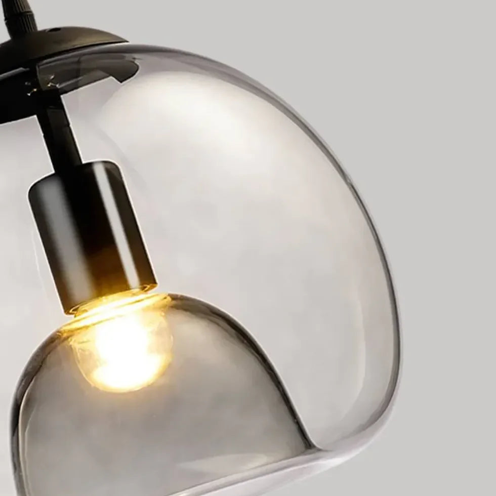 Lampadario a sospensione a sfera in vetro dal design moderno LED per sala da pranzo