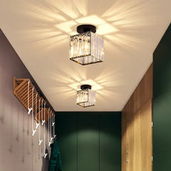 Plafoniera LED per corridoio dal design moderno in cristallo