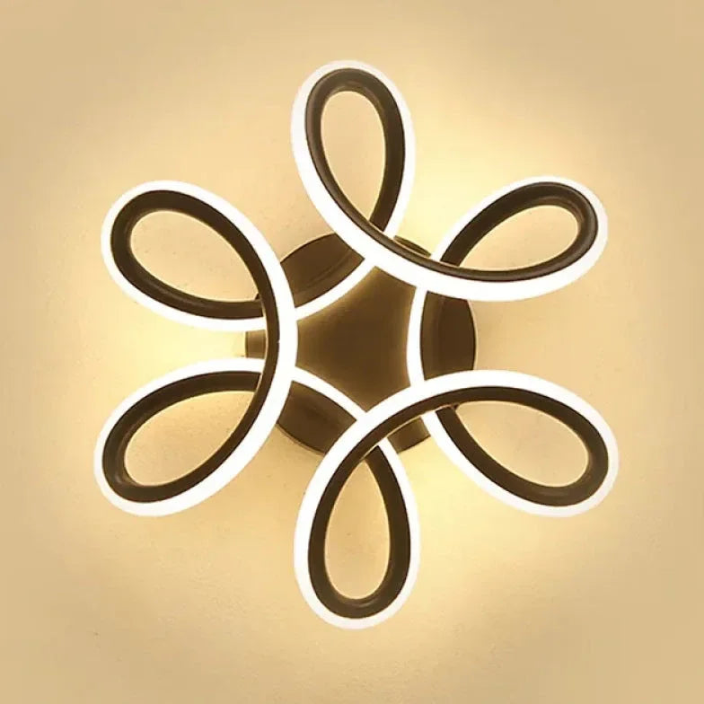 Plafoniera moderna corridoio design moderno LED dimmerabile metallo a fiore astratto