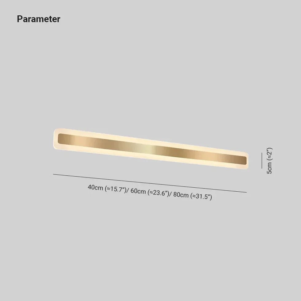 Lampade da Parete Lunghe LED Dorate per Bagno