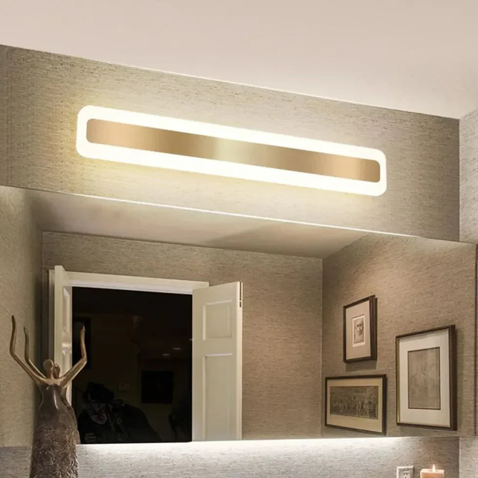 Lampade da Parete Lunghe LED Dorate per Bagno