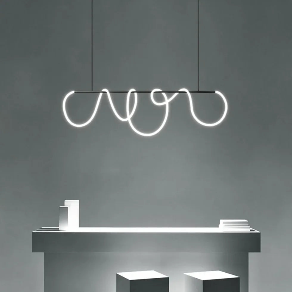 Lampadario a sospensione moderno a LED dimmerabile lineare per sala pranzo
