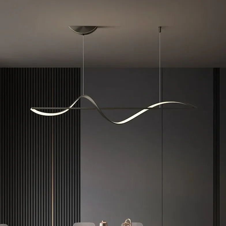 Lampadario da cucina dal design moderno dimmerabile con forma ondulata