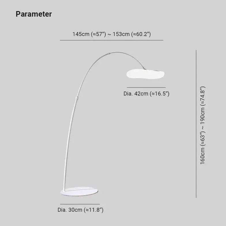 Lampade da terra ad arco LED dimmerabili per soggiorno design moderno