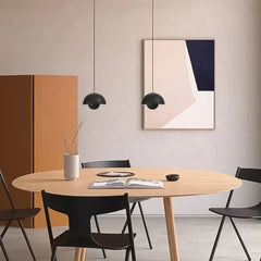 Lampadario a cupola in metallo a doppio guscio stile scandinavo per sala da pranzo