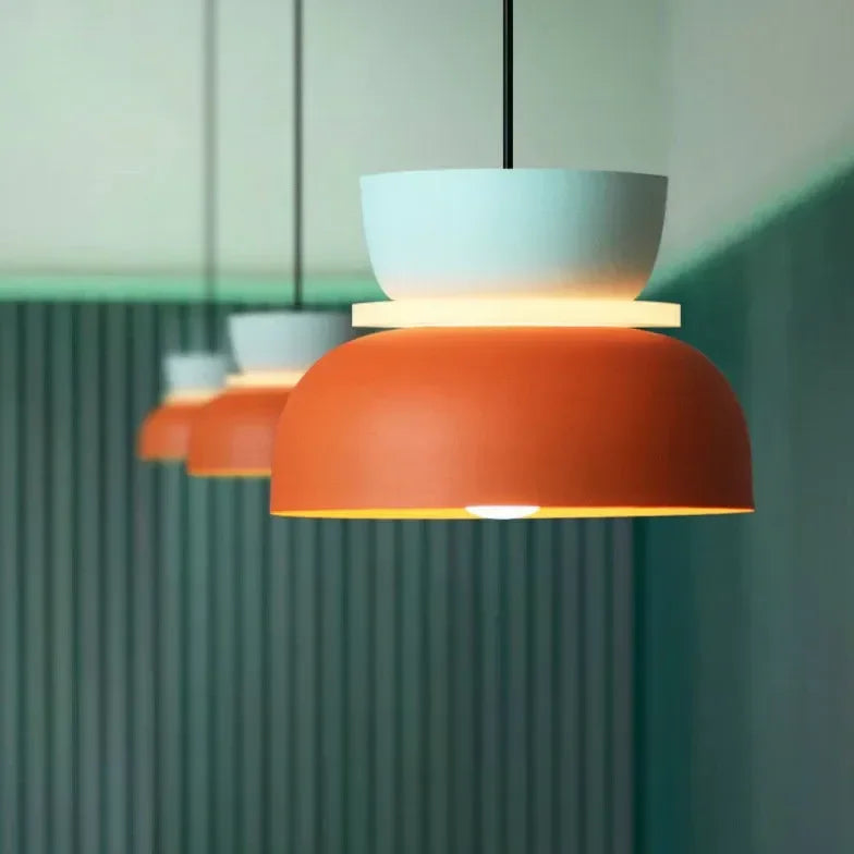 Lampadario macaron a sospensione nordico in metallo per sala da pranzo