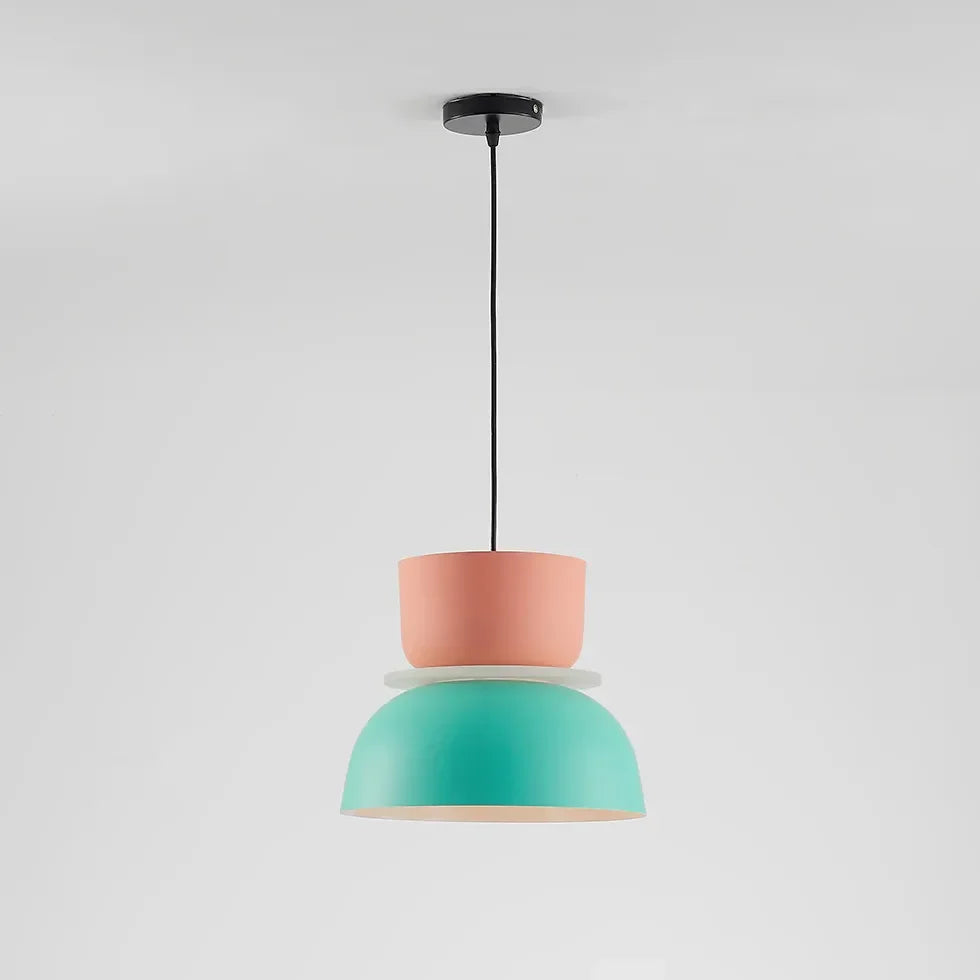 Lampadario macaron a sospensione nordico in metallo per sala da pranzo