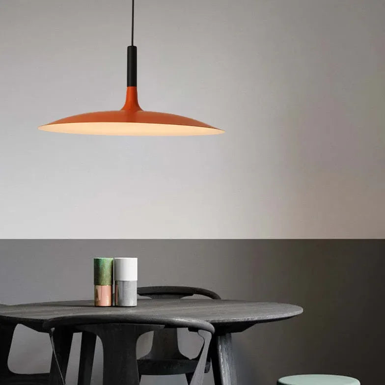 Lampadario a disco nordico in metallo per sala da pranzo