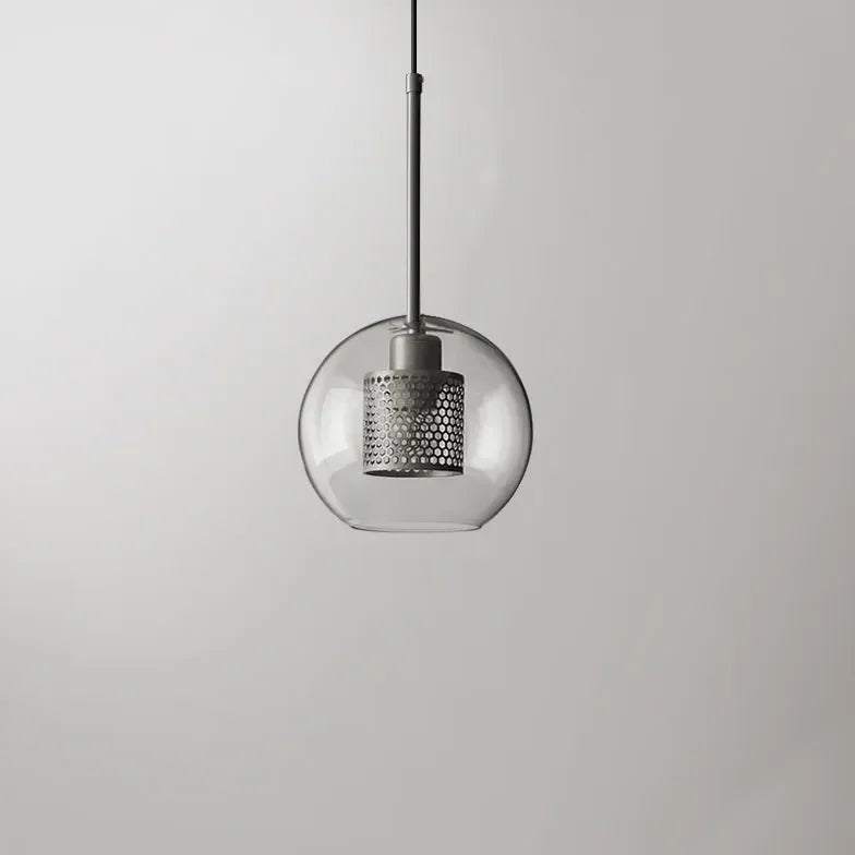 Lampadario a sospensione moderno in vetro trasparente per sala da pranzo