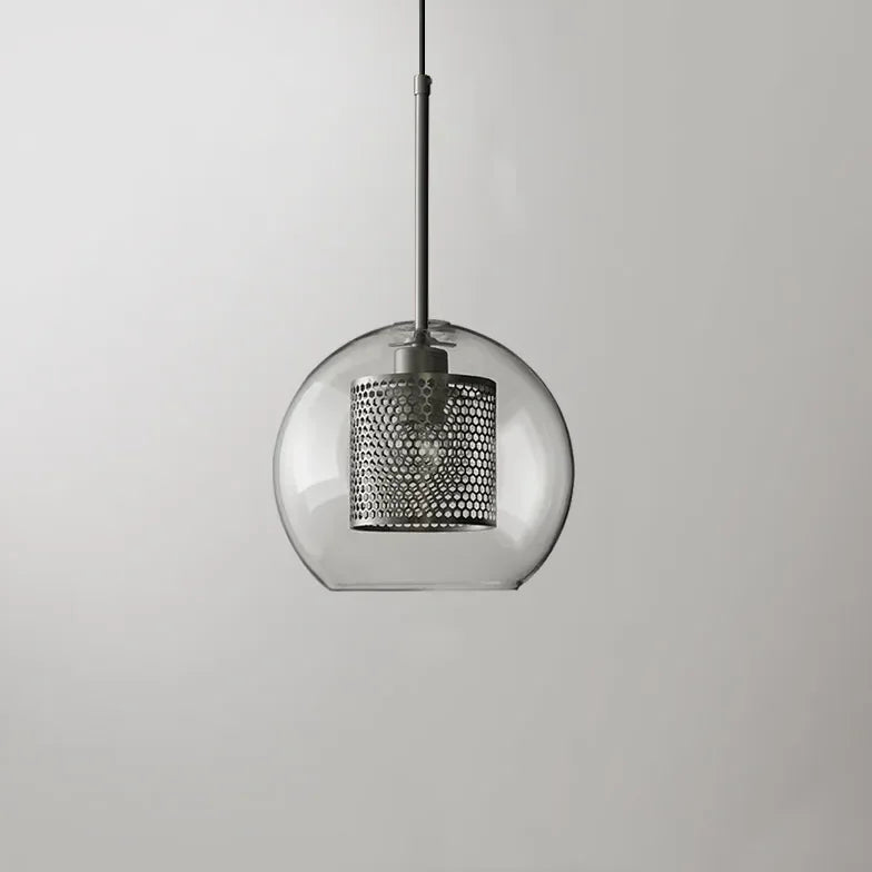 Lampadario a sospensione moderno in vetro trasparente per sala da pranzo