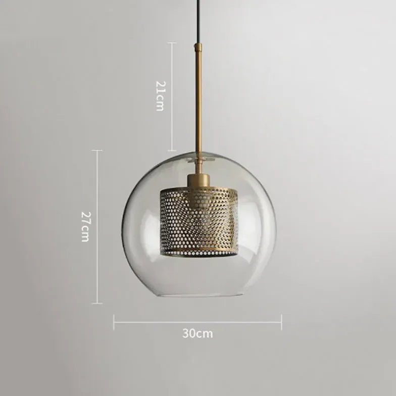 Lampadario a sospensione moderno in vetro trasparente per sala da pranzo