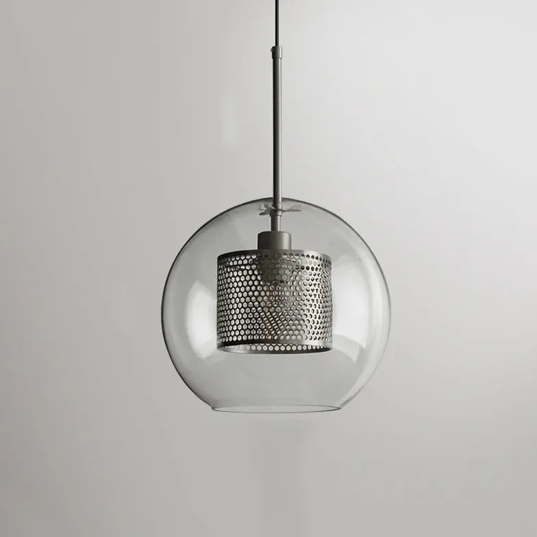 Lampadario a sospensione moderno in vetro trasparente per sala da pranzo
