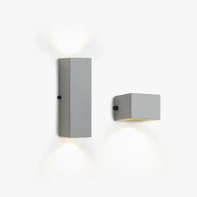 Applique da esterno moderna a blocco in cemento con LED
