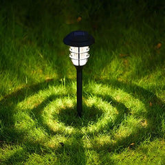 Lampione lanterna da giardino solare LED in metallo contemporaneo altezza 45 cm