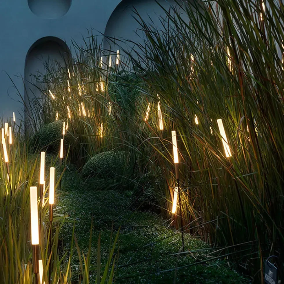 Luce decorativa da giardino solare in metallo dal design moderno