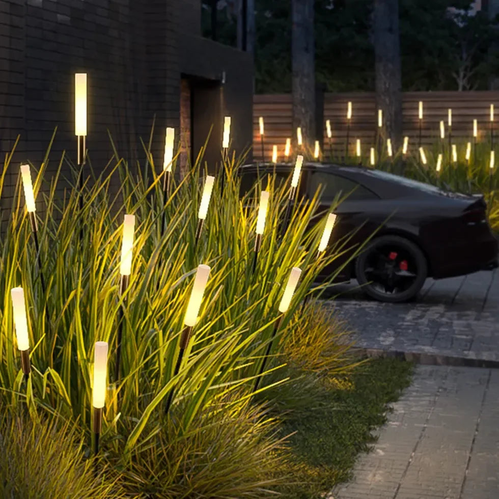 Luce decorativa da giardino solare in metallo dal design moderno