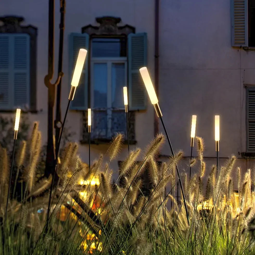 Luce decorativa da giardino solare in metallo dal design moderno